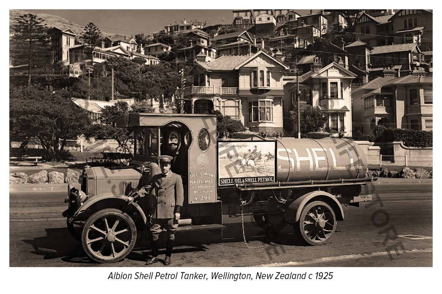 Albion Shell Petrol Tanker, Wellington, New Zealand c.1925