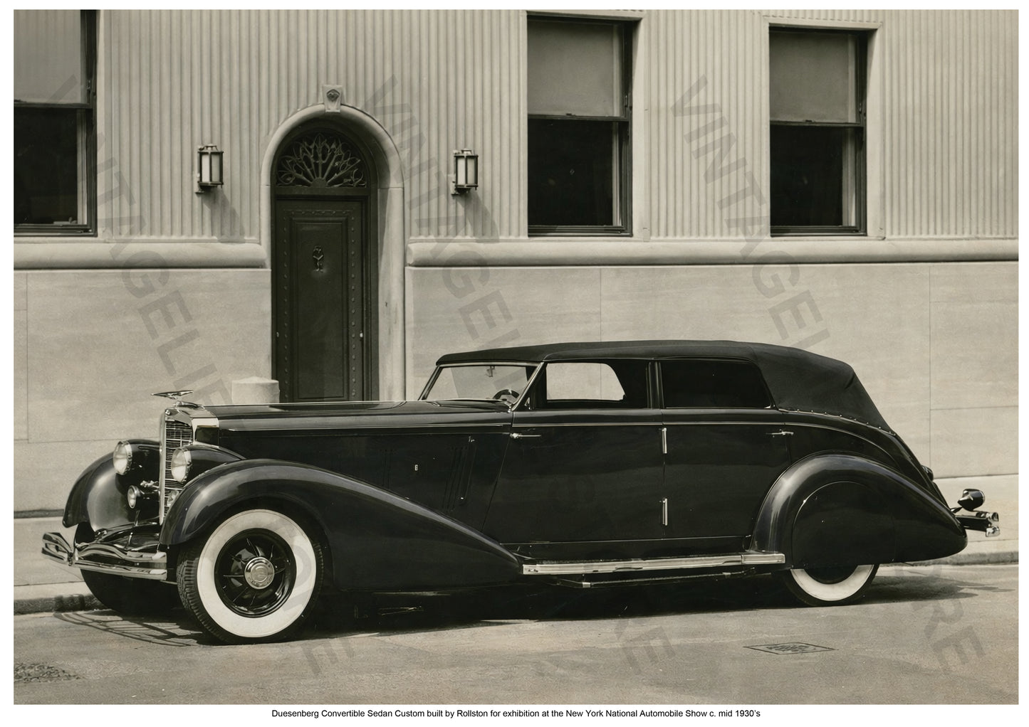 Duesenberg Convertible Sedan Custom built by Rollston for exhibition at the New York National Automobile Show c.1935 