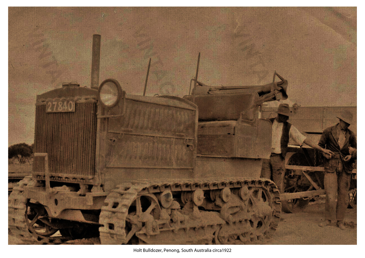 Holt 10 Ton Tractor, Penong, Nullarbor Plain, SA, Australia c. 1922
