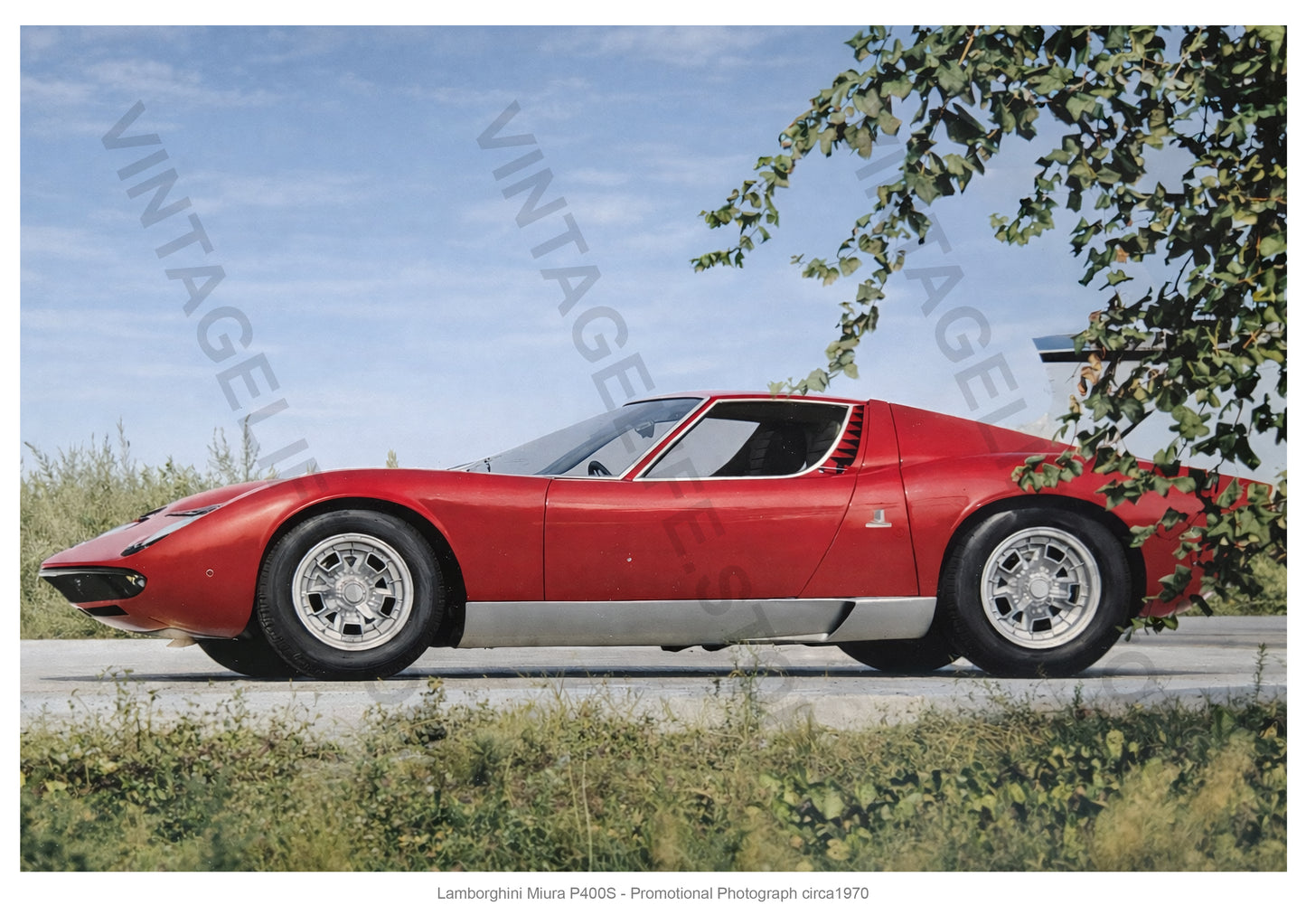 Lamborghini Miura P400S - Promotional Photograph circa 1970