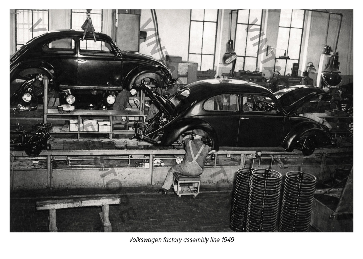 Volkswagen Beetle Assembly Line at Wolfsburg, Germany, c.1949