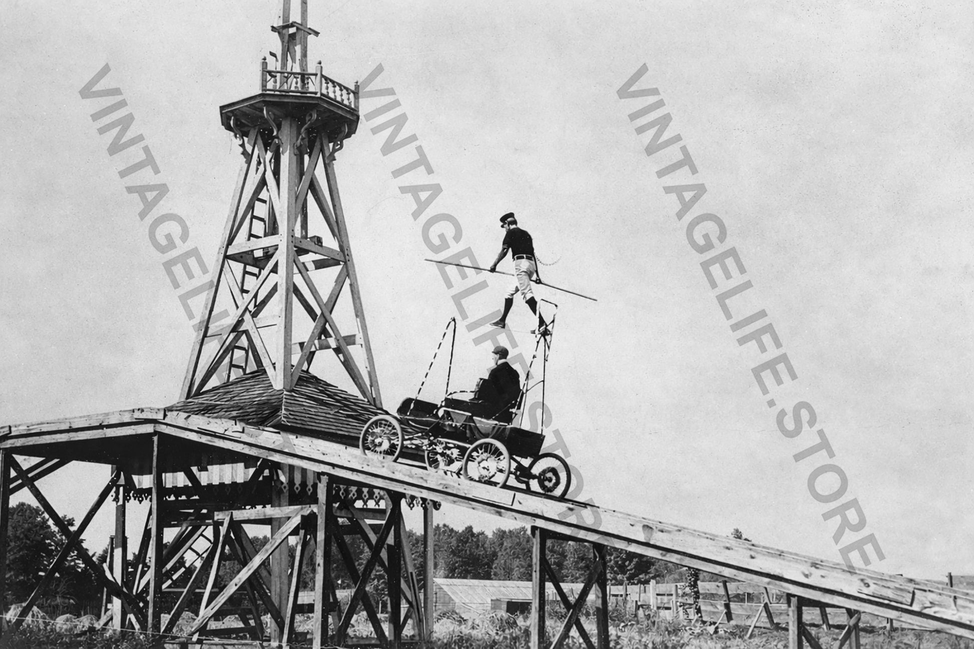 1902 Oldsmobile Curved Dash Runabout – Publicity Stunt with Tightrope Walker