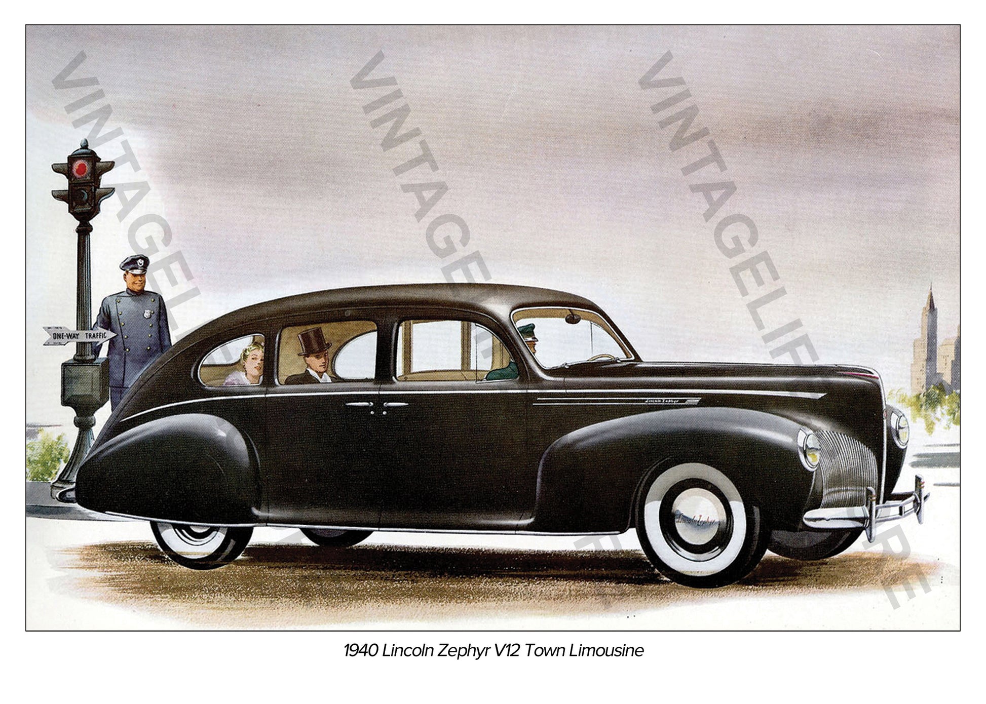 1940 Lincoln Zephyr V12 Town Limousine Promotional Photograph