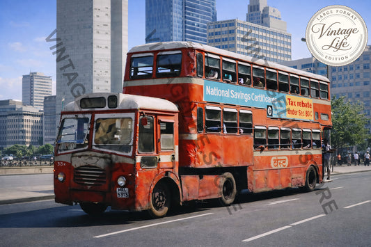 BEST Ashok Leyland Trailer Bus, Bombay (Mumbai), India, October 1984