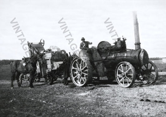 Steam Traction Engine and Chaff Cutter, Waikawa, Southland, c1890s