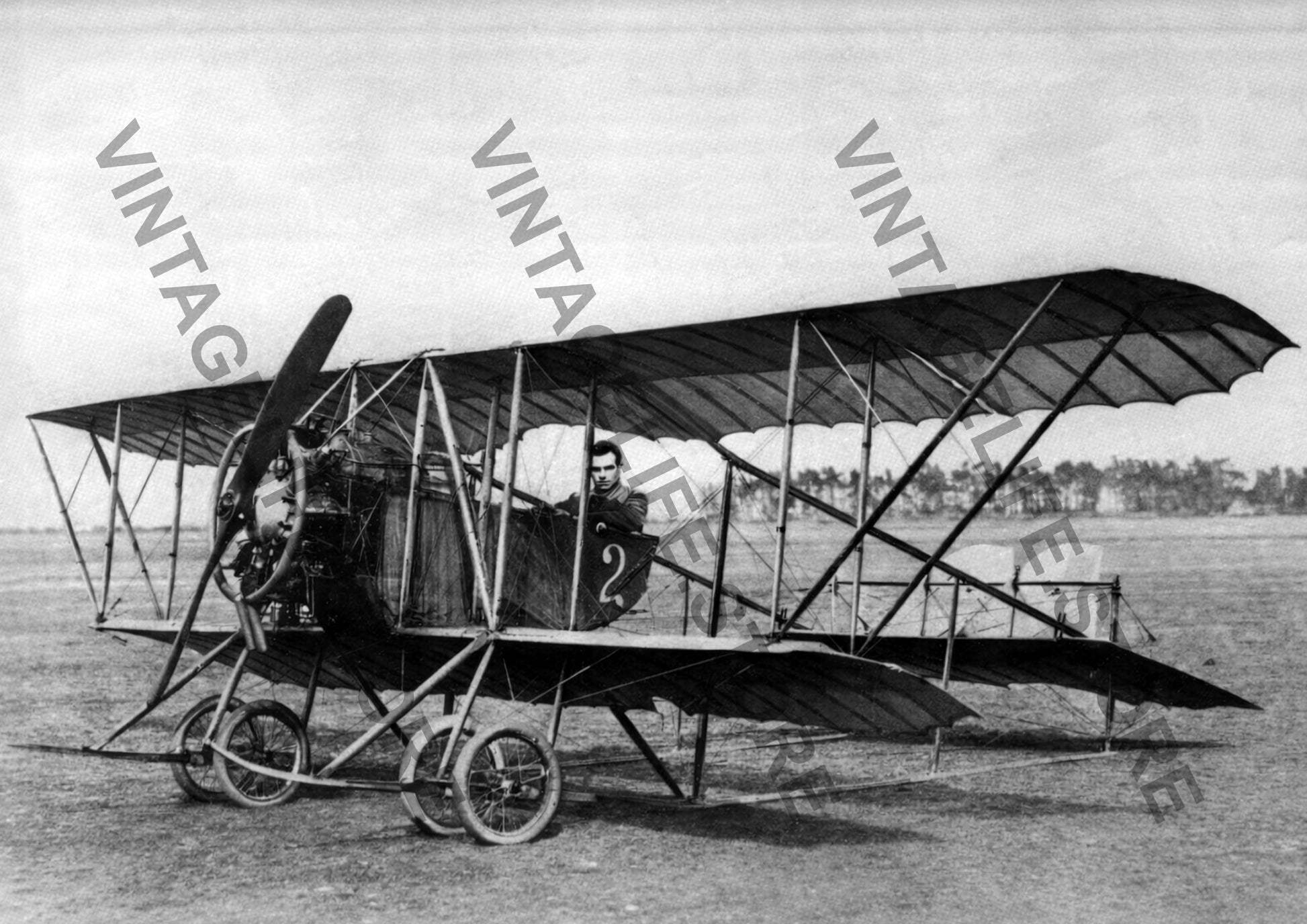 Caudron GIII Type Training Biplane Machine c.1918 Dunedin, New Zealand