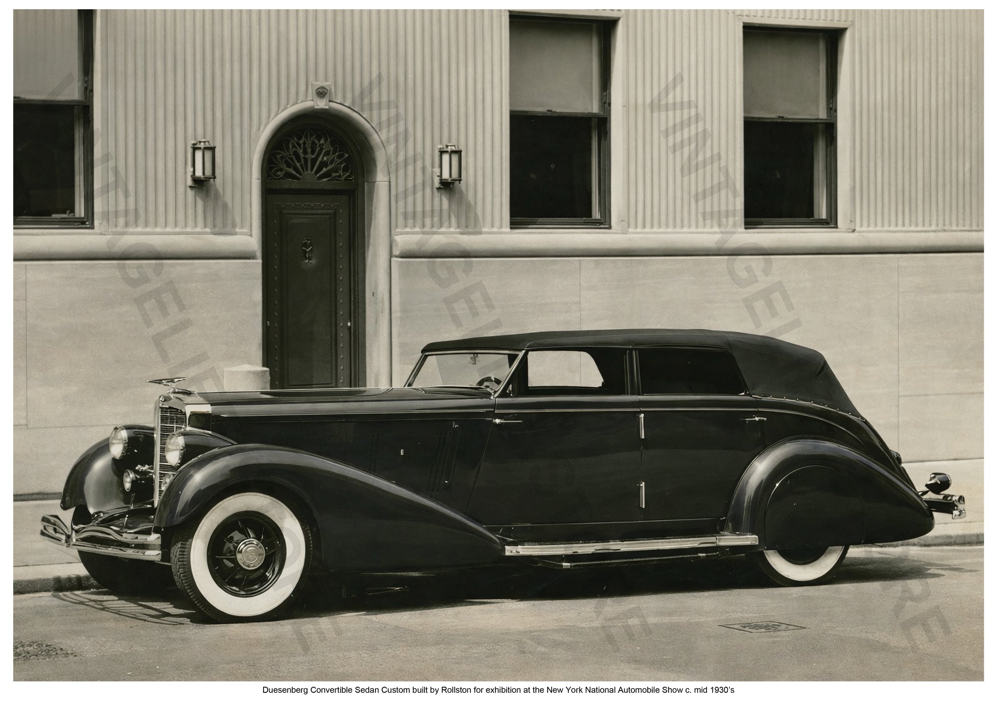 Duesenberg Convertible Sedan Custom built by Rollston for exhibition at the New York National Automobile Show c.1935&nbsp;