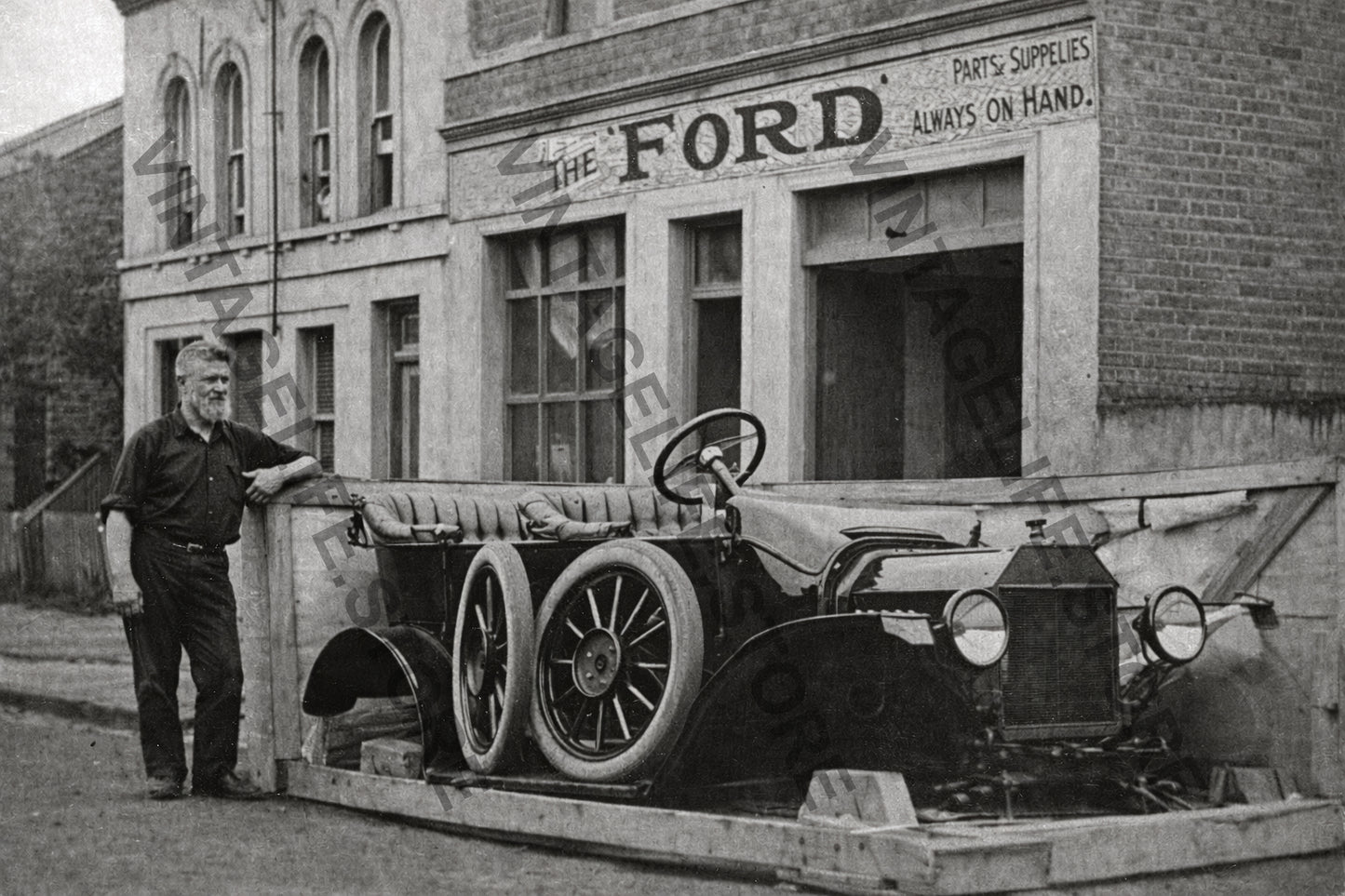 Ford Model T Unpacked for Assembly, Wellington, NZ c.1918- A4 Size