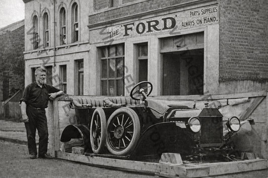 Ford Model T Unpacked for Assembly, Wellington, NZ c.1918- A4 Size