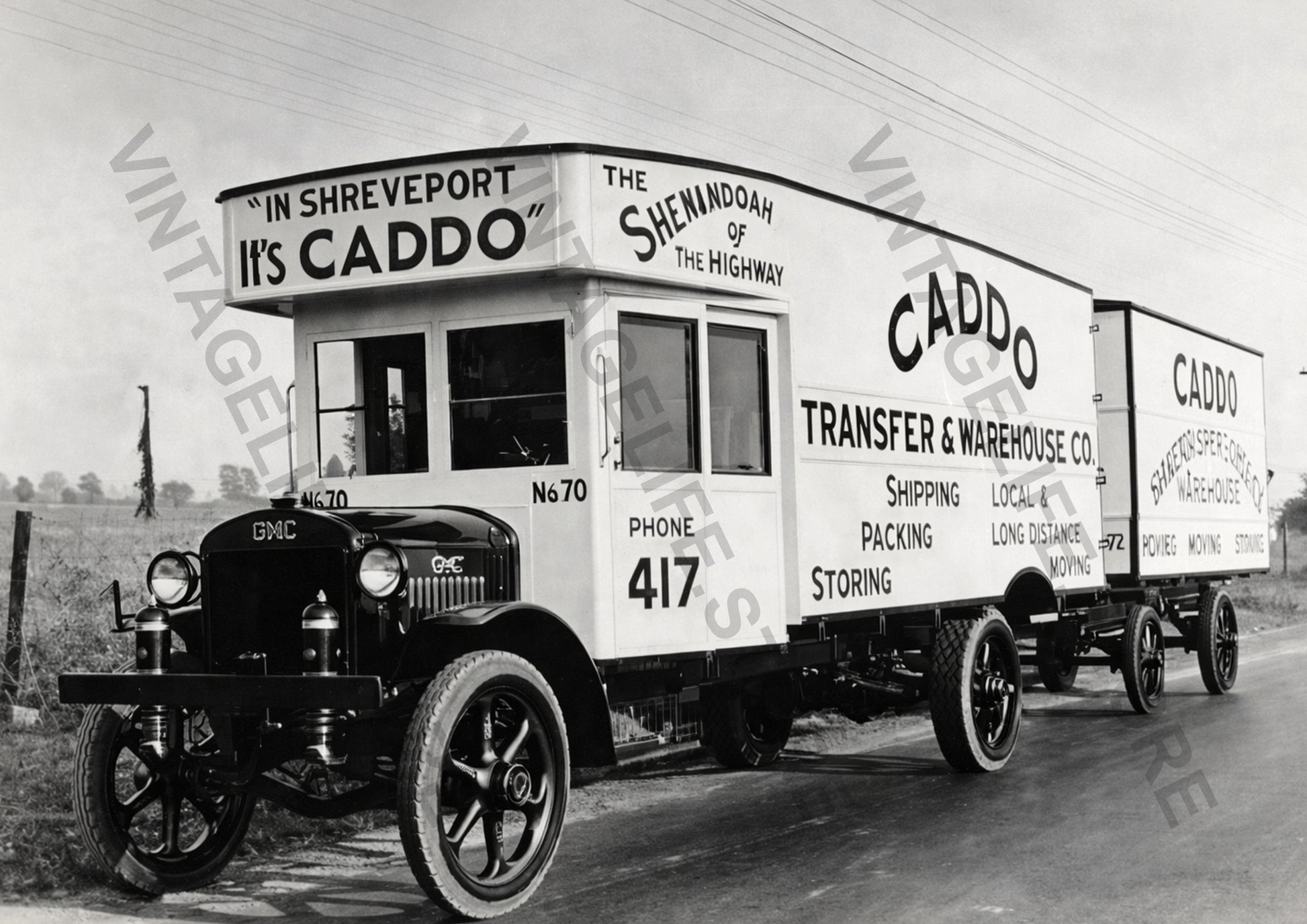 GMC Caddo Transfer & Warehouse Truck, Shreveport, Louisiana, c.1910