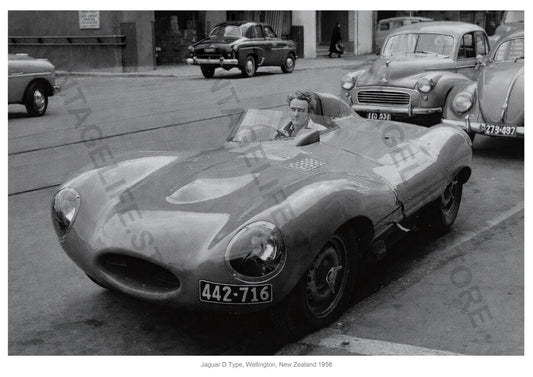 Jaguar D Type, Wellington, New Zealand 1956