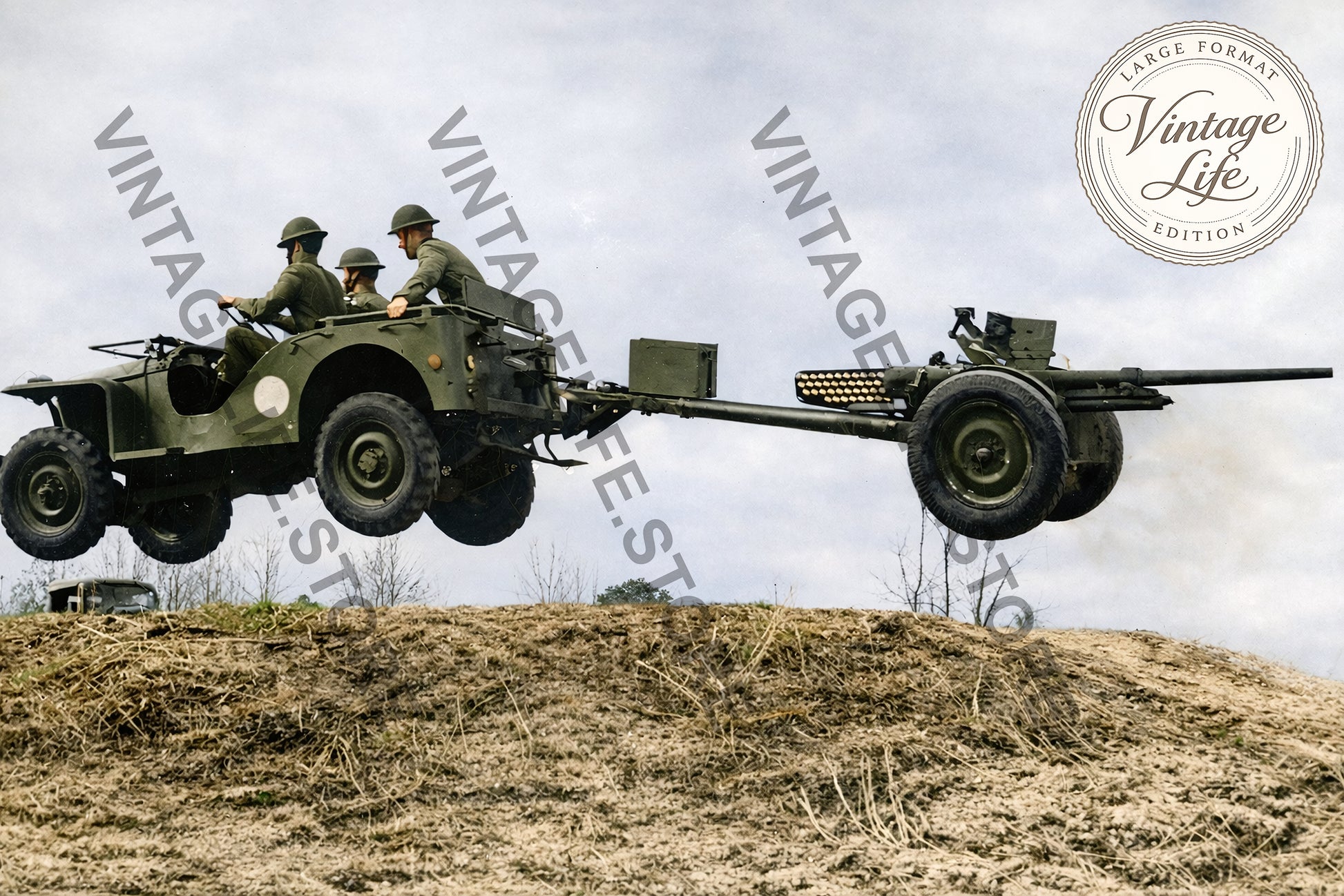 U.S. Army Jeep Airborne Training Jump, c.1944