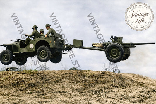 U.S. Army Jeep Airborne Training Jump, c.1944
