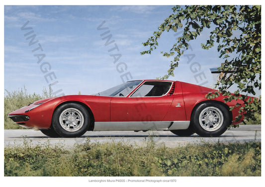 Lamborghini Miura P400S - Promotional Photograph circa 1970