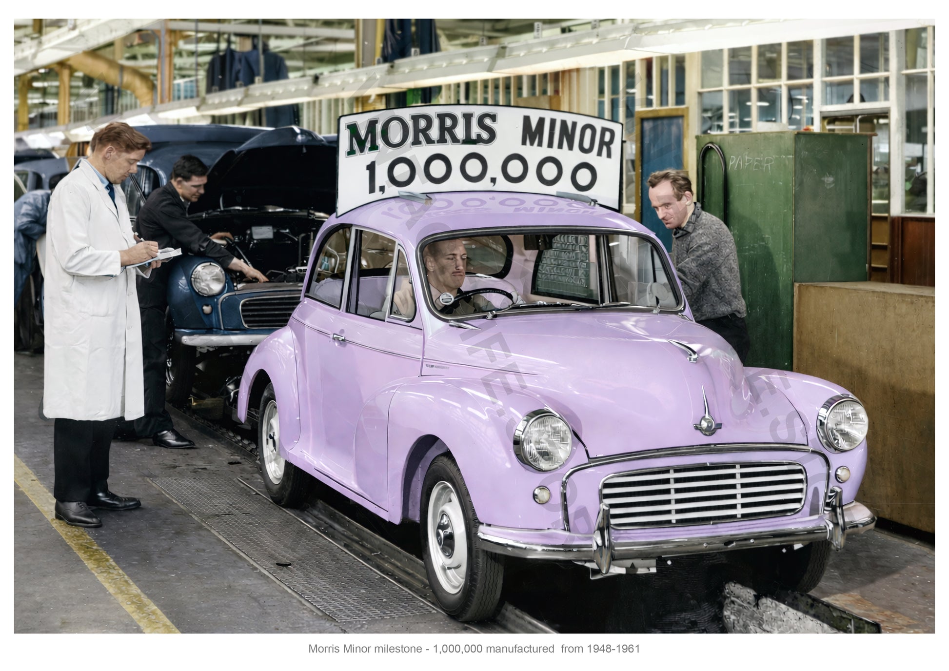 Morris Minor '1,000,000' Model  on production line, December 1960