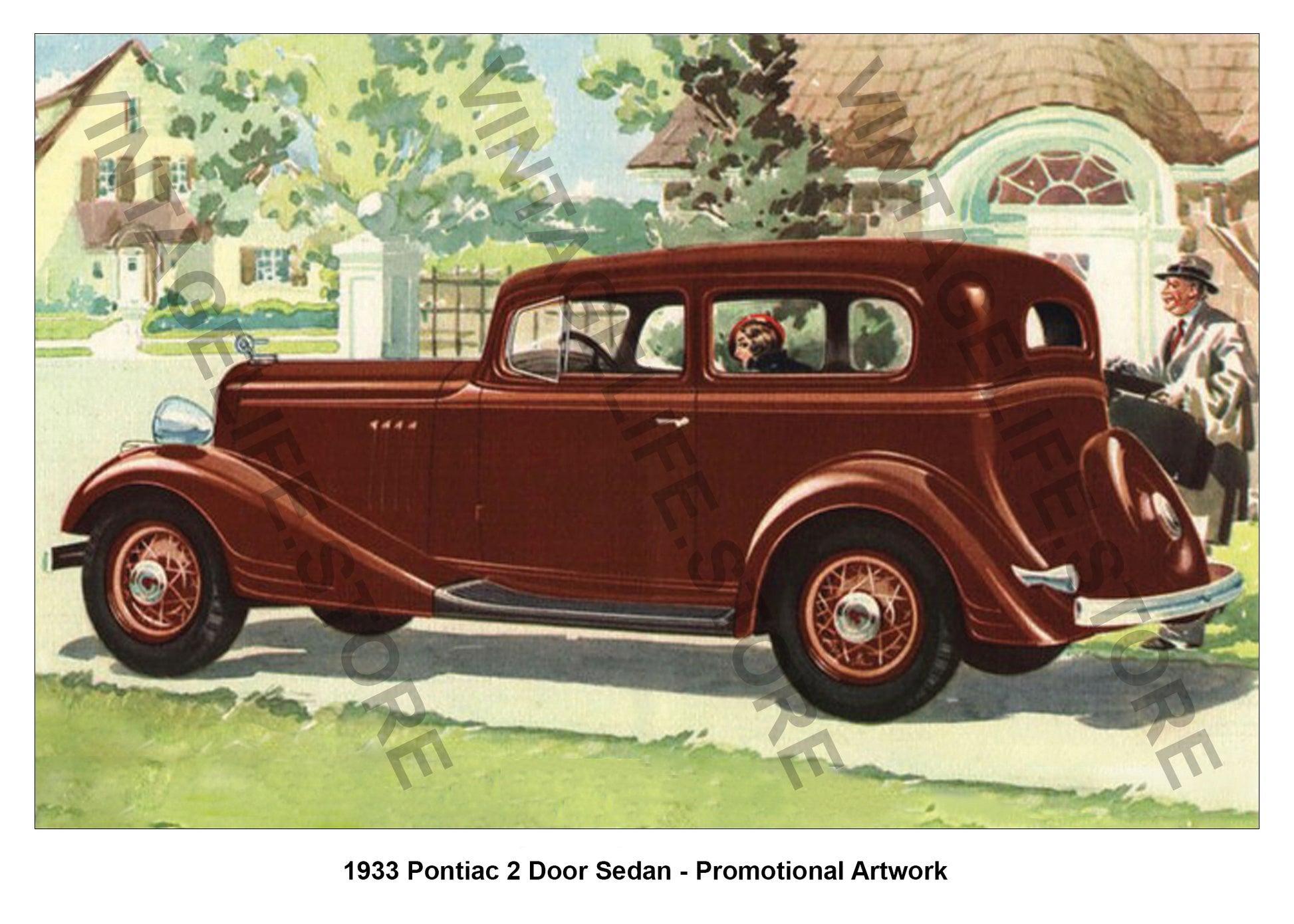 1933 Pontiac 2 Door Sedan - Promotional Artwork