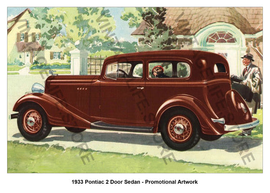 1933 Pontiac 2 Door Sedan - Promotional Artwork