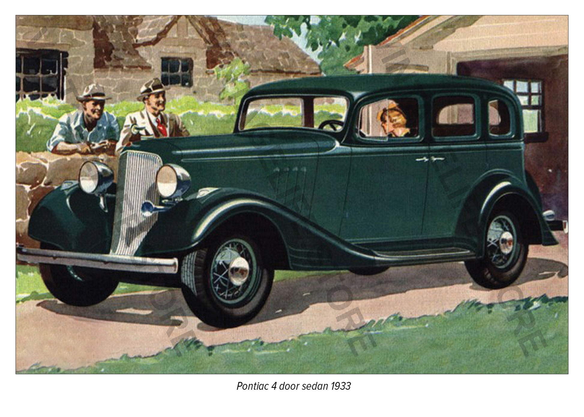 1933 Pontiac 4 door sedan - Promotional Artwork