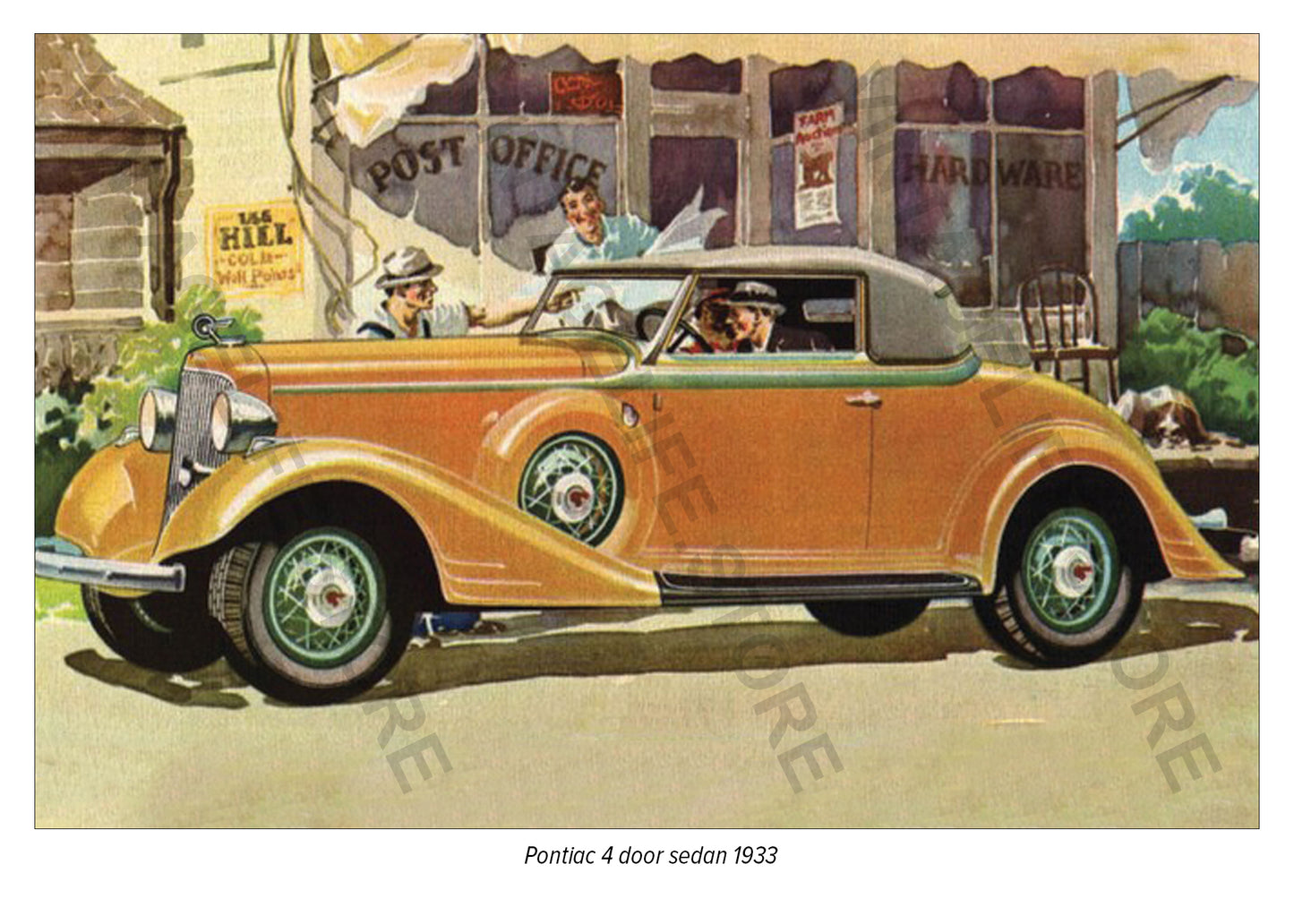 1933 Pontiac Convertible Coupe - Promotional Artwork
