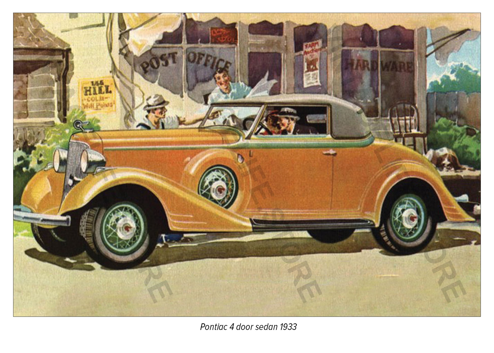 1933 Pontiac Convertible Coupe - Promotional Artwork