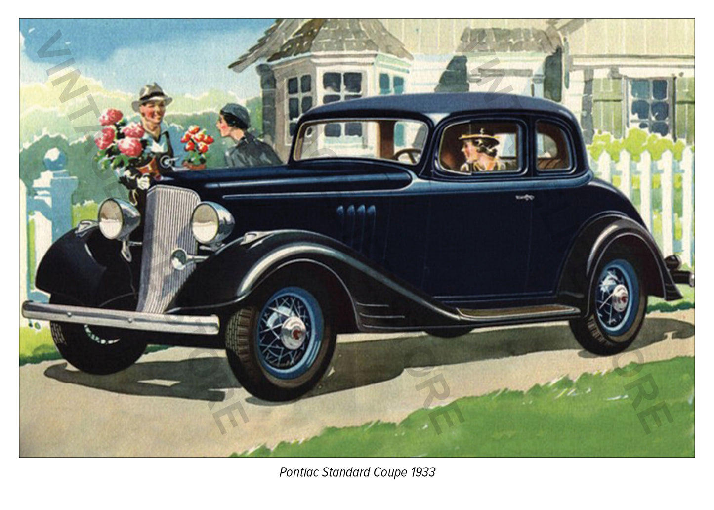 1933 Pontiac Standard 5 Window Coupe - Promotional Artwork
