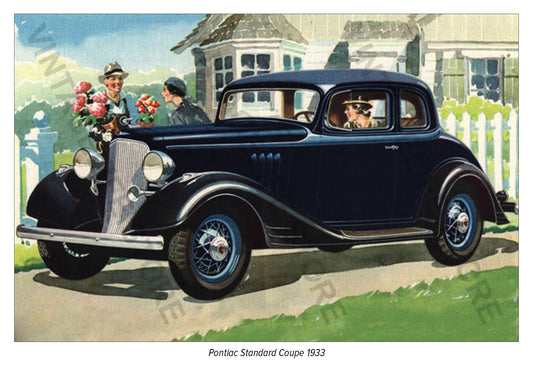 1933 Pontiac Standard 5 Window Coupe - Promotional Artwork