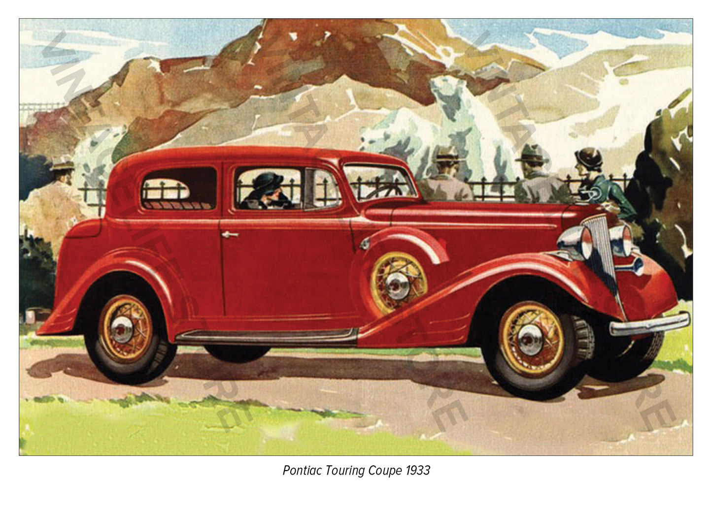 1933 Pontiac Touring Coupe - Promotional Artwork