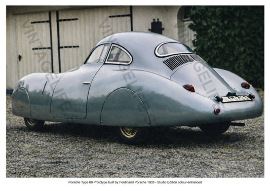 Porsche Type 60 Prototype built by Ferdinand Porsche 1935 - Studio Edition colour-enhanced photograph