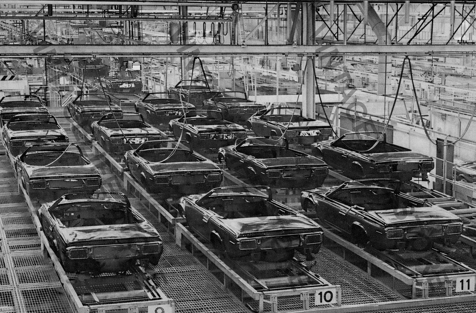 Triumph TR7–TR8 Convertible Bodies Awaiting Assembly, Solihull, UK