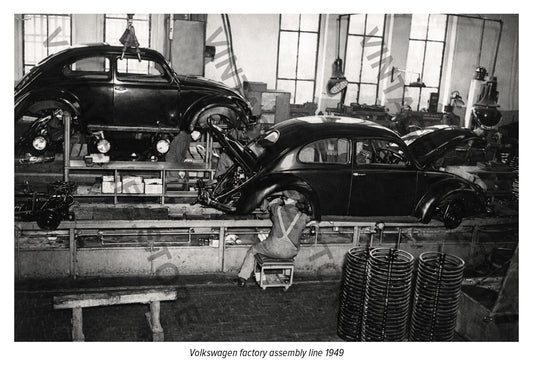 Volkswagen Beetle Assembly Line at Wolfsburg, Germany, c.1949