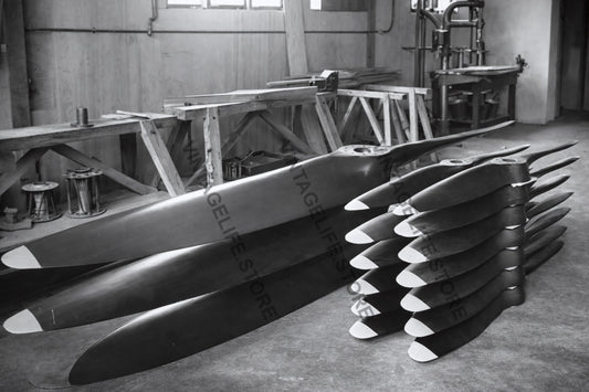 De Havilland Aircraft Propellers hand crafted at the Rongotai Factory, Wellington, 1942